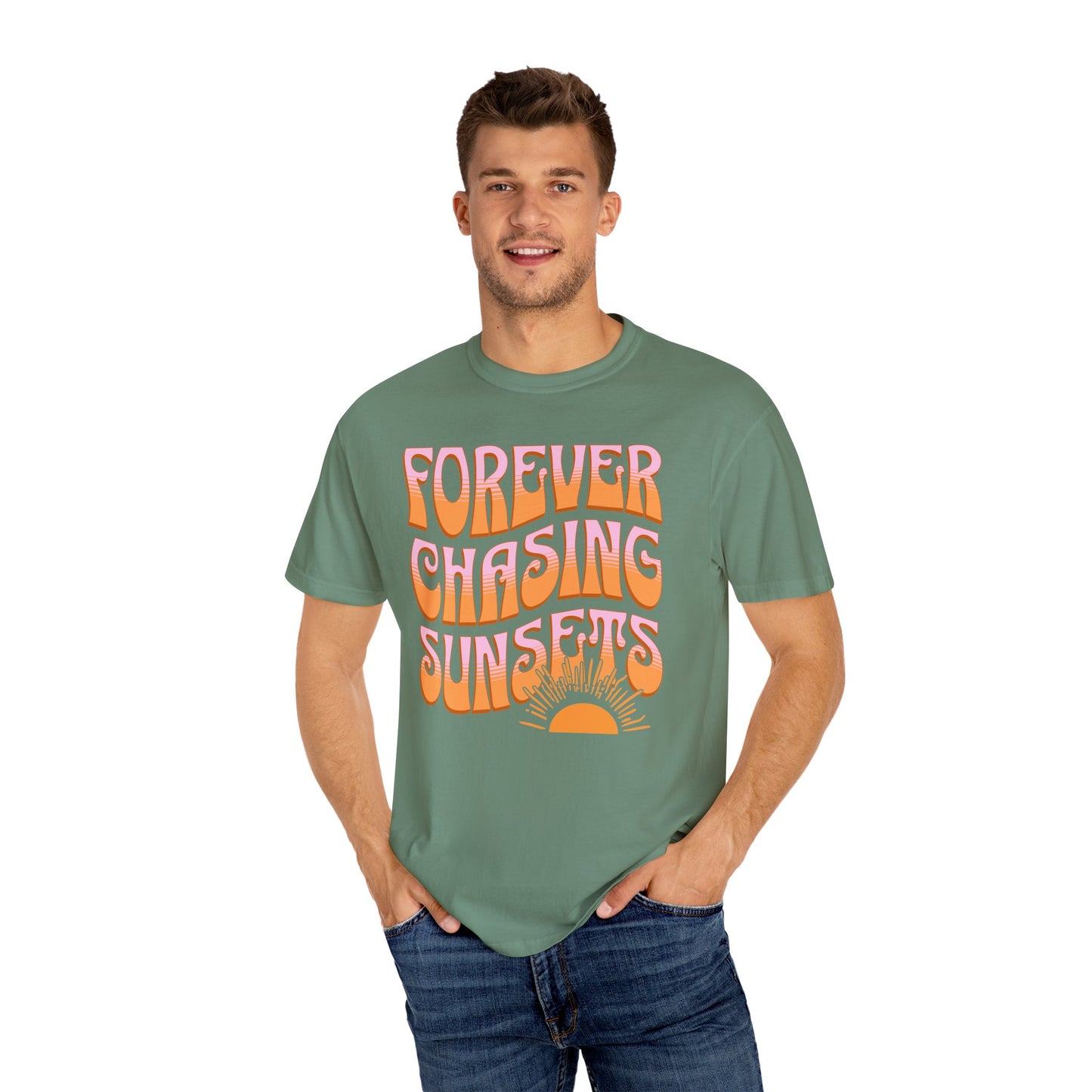 Chasing Sunsets T-shirt, Vintage Retro Unisex Graphic Tee, Beach Bum Shirt, Ocean Lover Gift, Spring Break