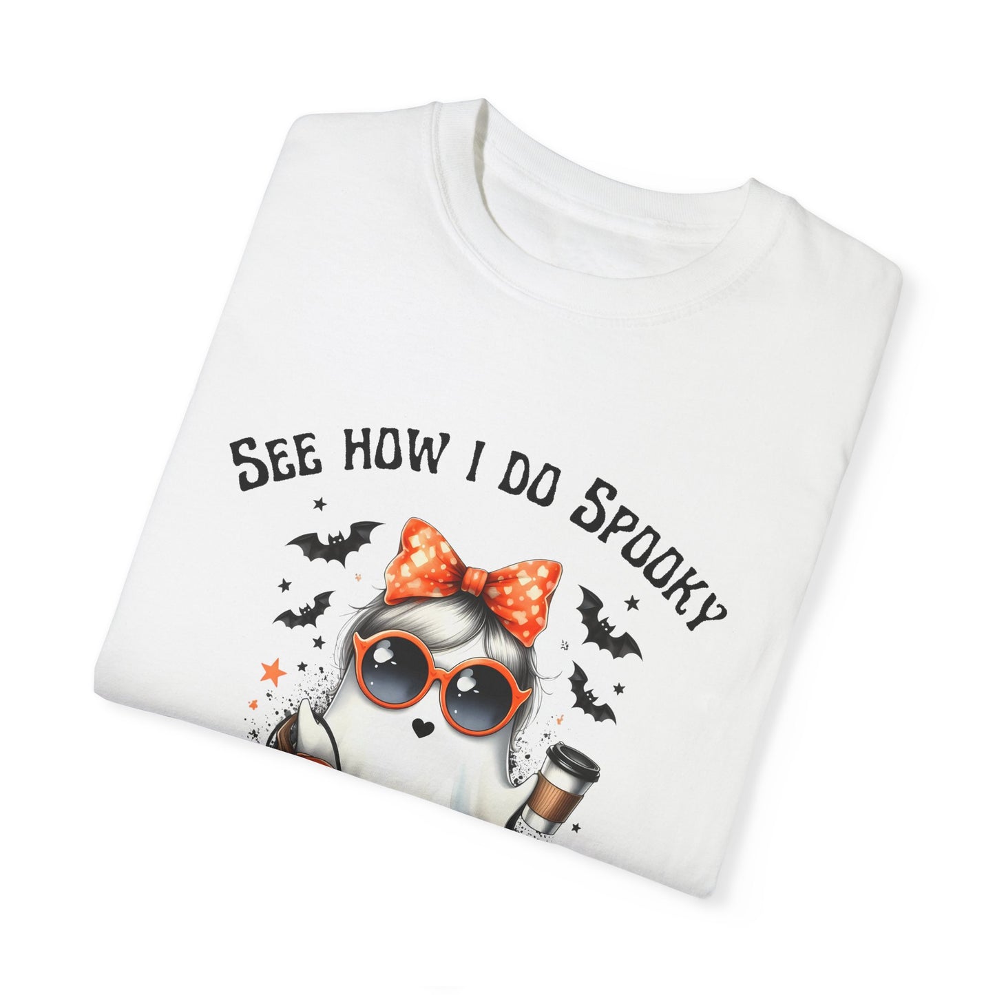 See How I Do Spooky, Very Demure, Very Cutesy T-shirt, Cute Girl Ghost Graphic Tee, Trending Shirts, Halloween Costume Party Shirt