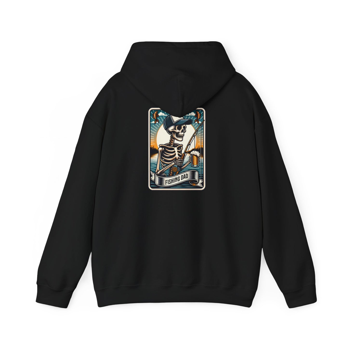 The Fishing Dad Tarot Card Unisex Heavy Blend™ Hooded Sweatshirt