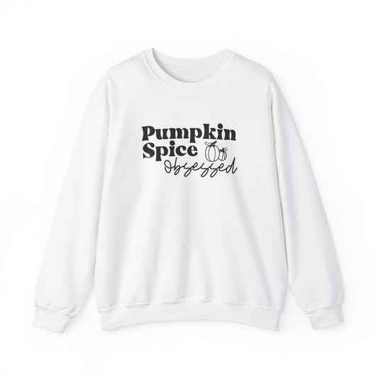 Pumpkin Spice Obsessed Sweatshirt, Pumpkin Spice Season Pullover, Women's Fall Sweater, Cozy Fall Tops, PSL, Coffee Lover Crewneck, Cute Tee