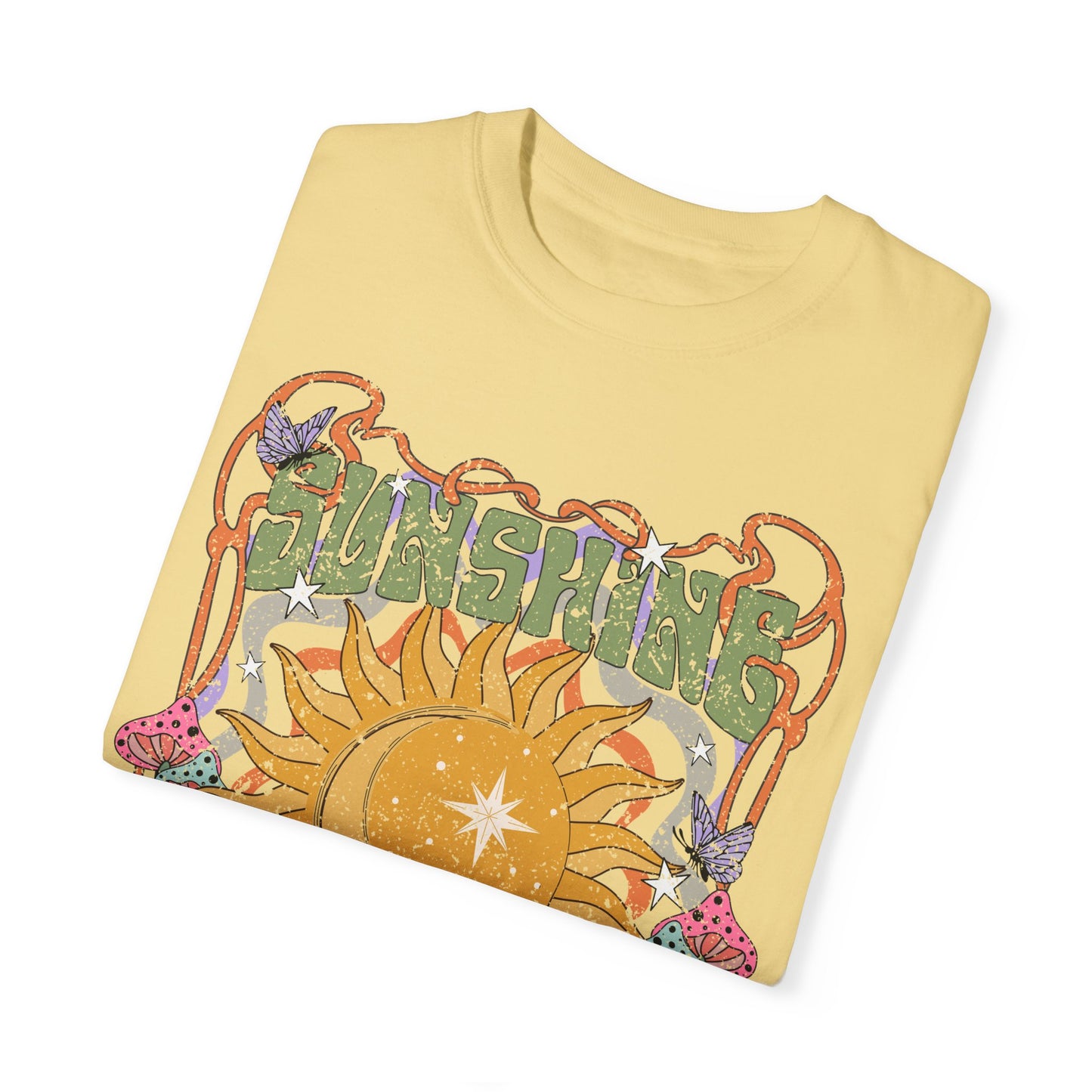 Sunshine On My Mind T-Shirt, Summer Vacation Shirt, Spiritual Wellness Tee, Positive Vibes, Retro, Unisex Tee