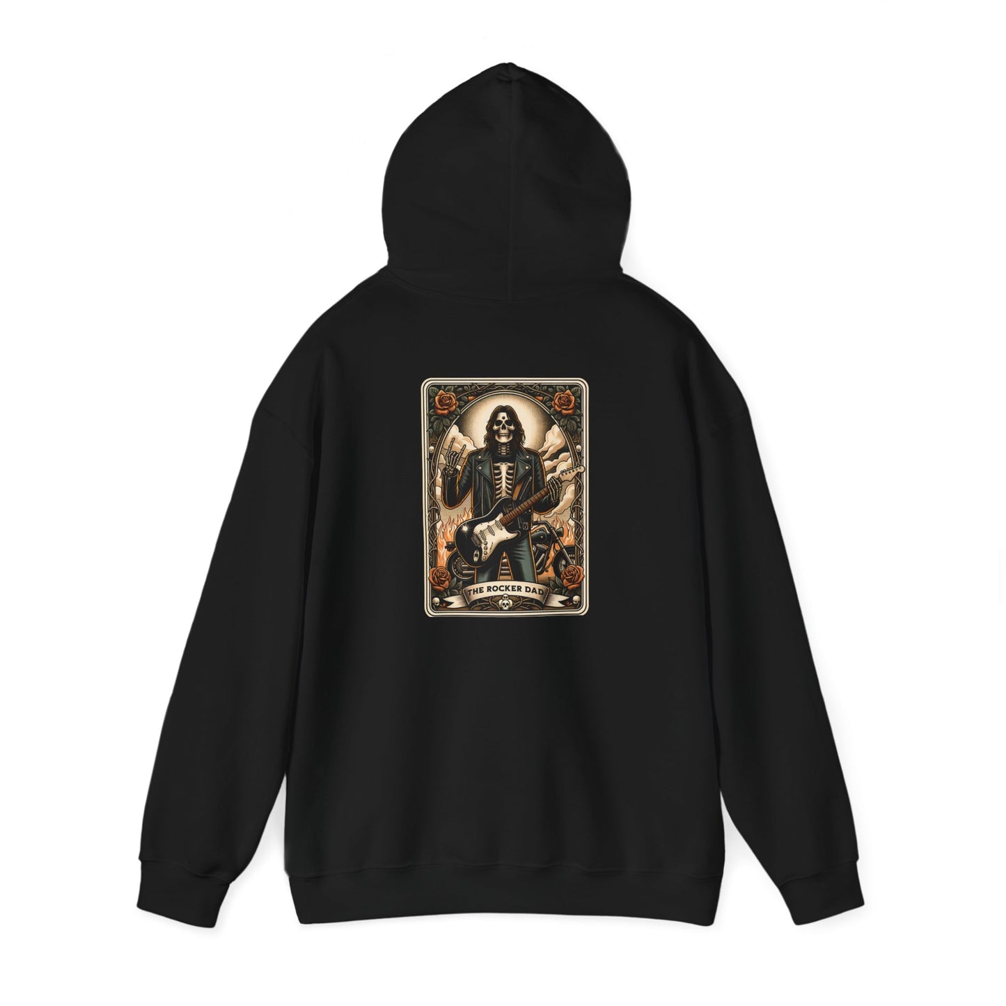 The Rocker Dad Tarot Card Unisex Heavy Blend™ Hooded Sweatshirt