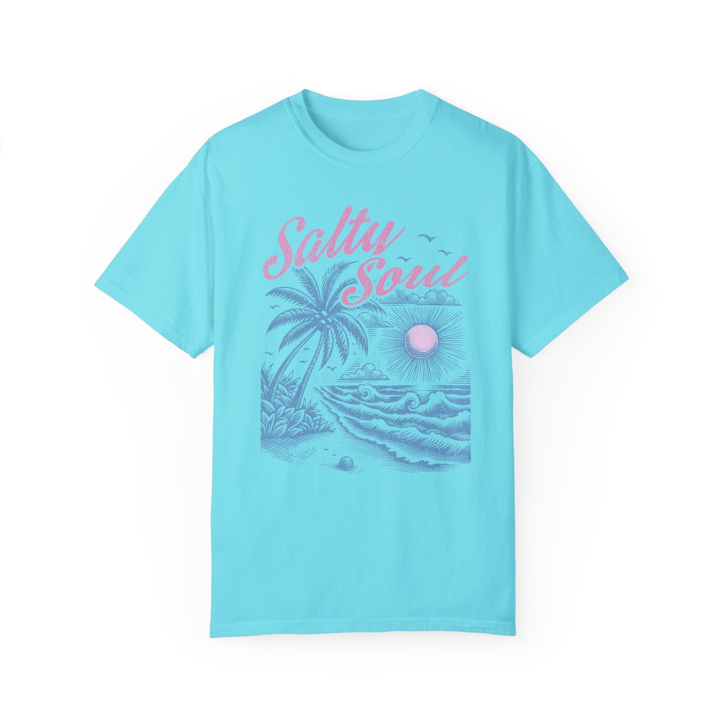 Salty Soul T-Shirt - Beach Summer Vacation Retro Trendy Unisex Tee, Spring Break Graphic Shirt, Coastal Vibes Clothing, Ocean Lover Gift