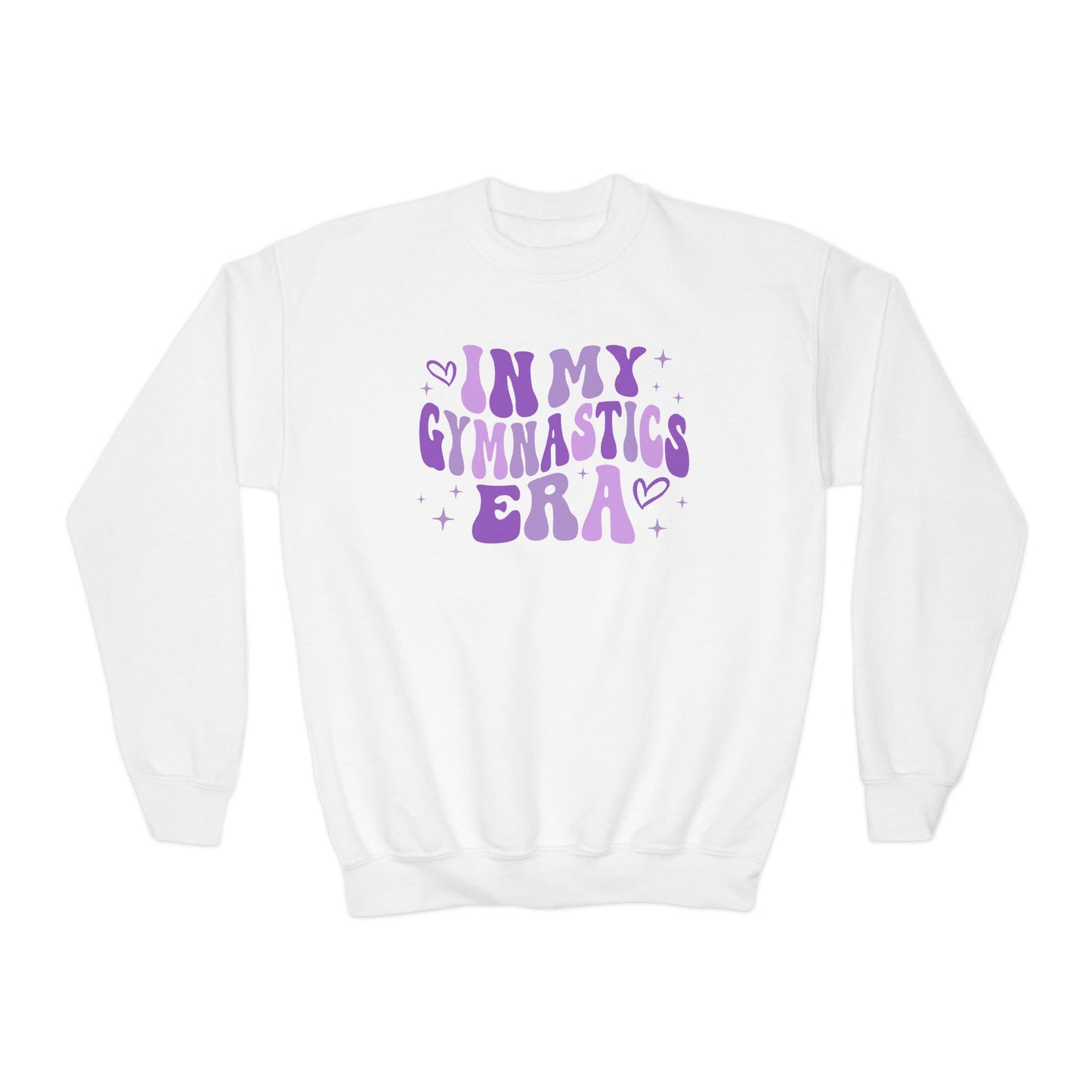 Purple Gymnastics Era Youth Crewneck Sweatshirt, Gift for Gymnast, Swifty, Gymnastics Lover, Long Sleeve Jumper