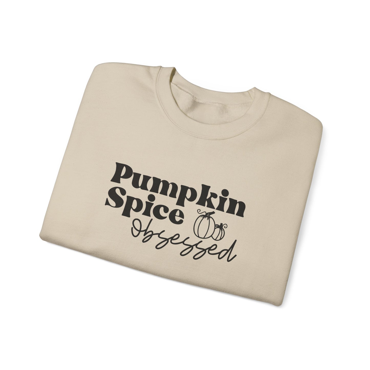 Pumpkin Spice Obsessed Sweatshirt, Pumpkin Spice Season Pullover, Women's Fall Sweater, Cozy Fall Tops, PSL, Coffee Lover Crewneck, Cute Tee