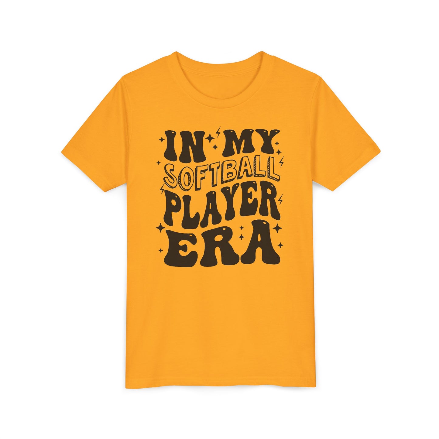 In My Softball Player Era Youth Tee, Softball Player Gift, Softball T-Shirt, Colorful Youth Shirt, Sports Fan Tee