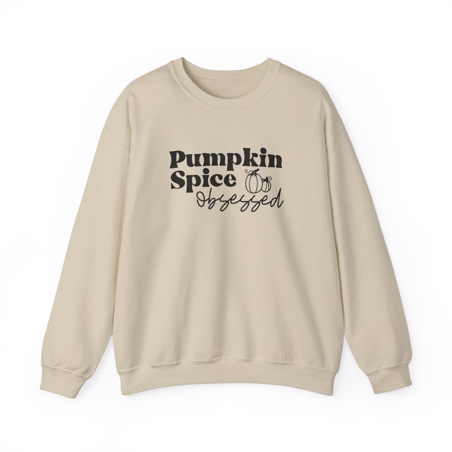 Pumpkin Spice Obsessed Sweatshirt, Pumpkin Spice Season Pullover, Women's Fall Sweater, Cozy Fall Tops, PSL, Coffee Lover Crewneck, Cute Tee