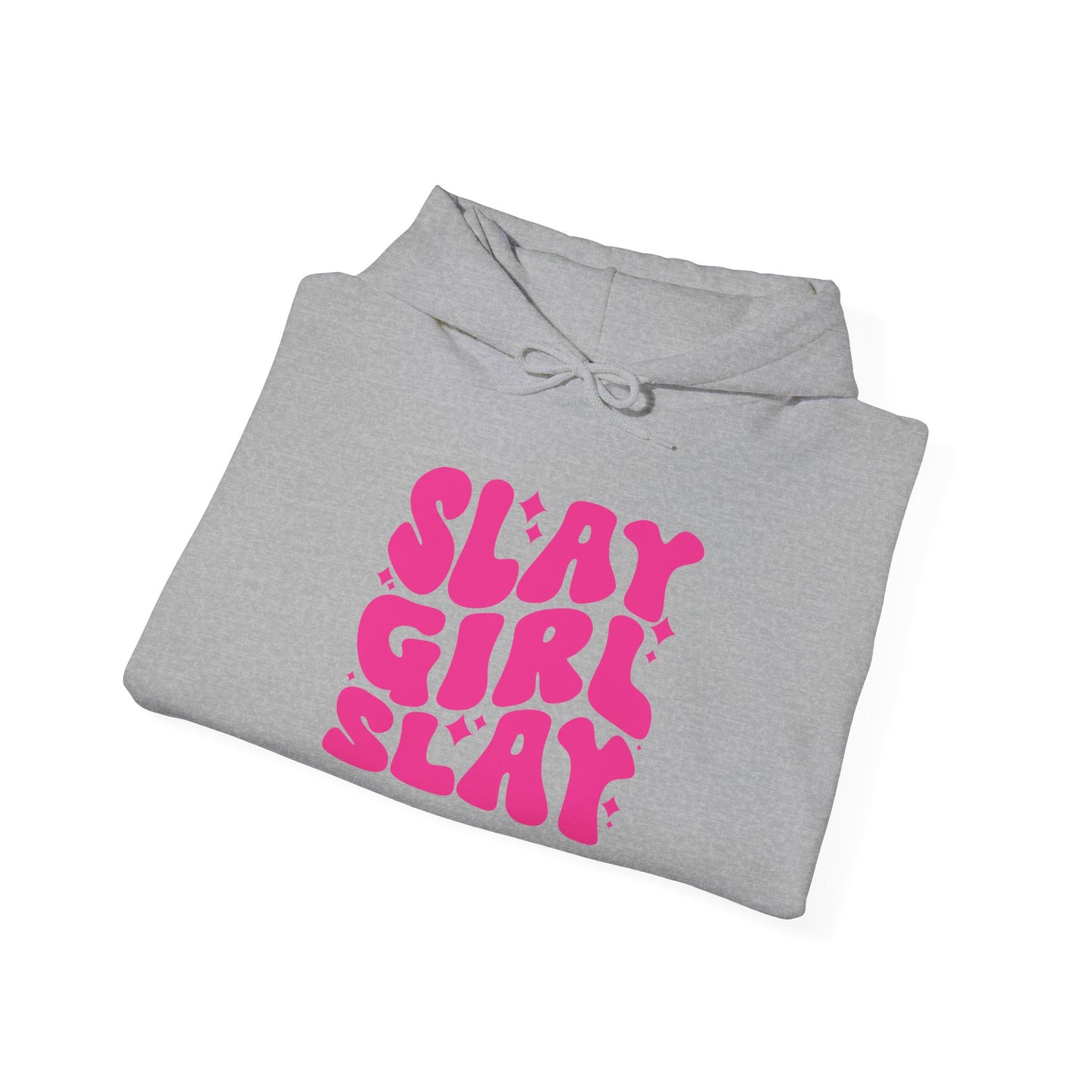 Slay Girl Slay Hoodie, Girl Empowerment Gift, Women's Activewear, Sports Hooded Sweatshirt, Feminist Apparel