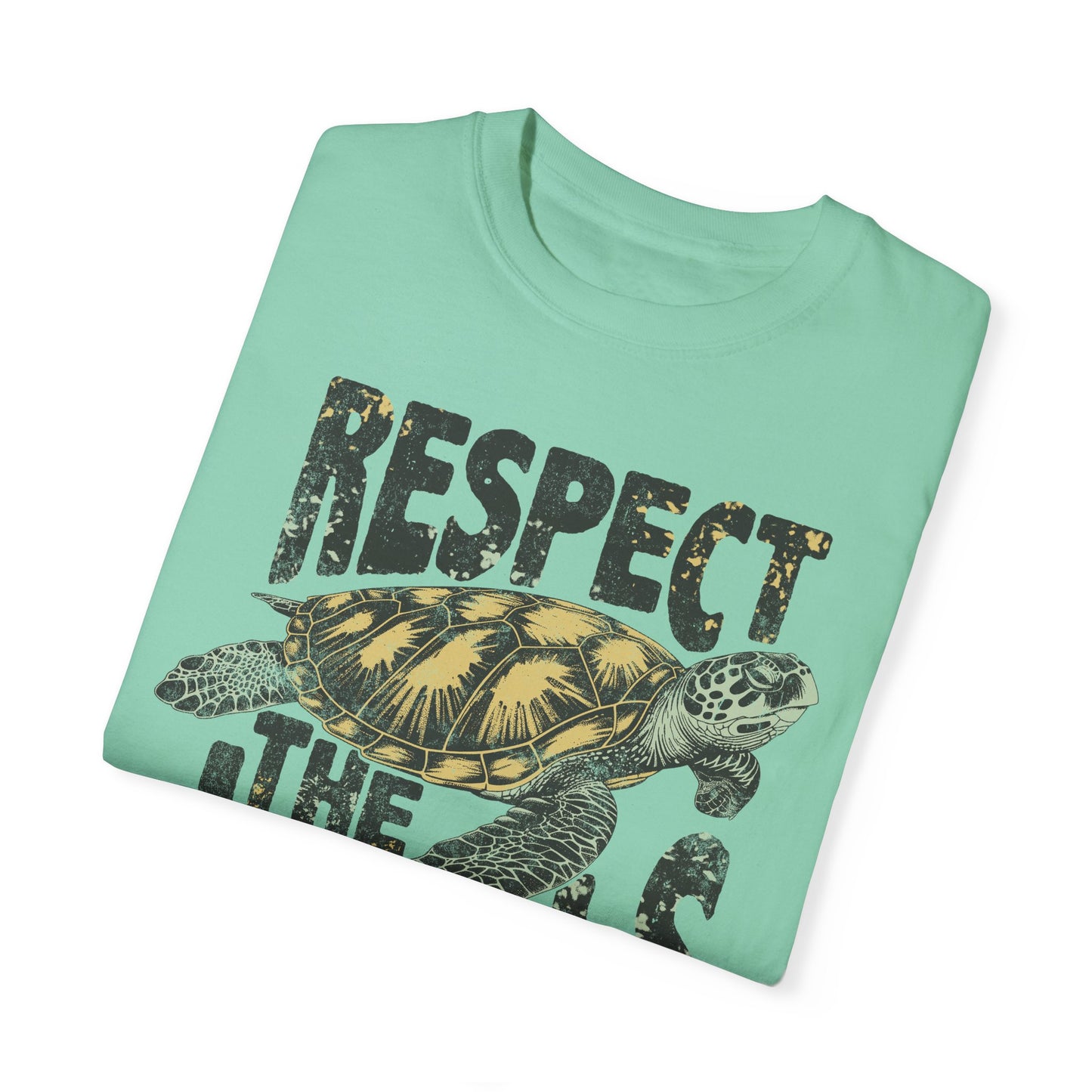 Respect The Locals TShirt, Island Life, Summer Tee, Sea Turtle Lover, Ocean, Wildlife - Unisex Garment-Dyed T-shirt, Island Tee, Beach