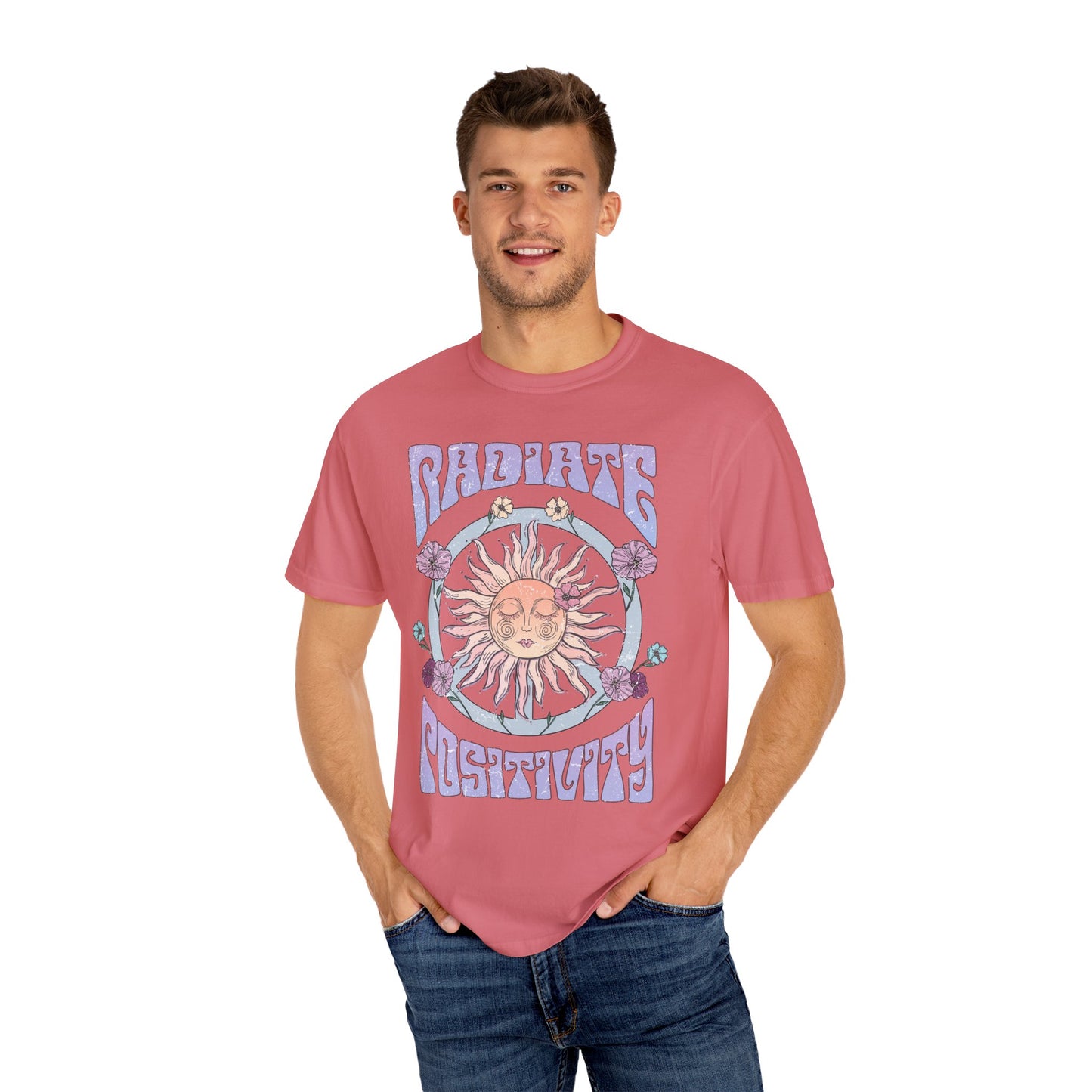 Radiate Positivity T-shirt, Spiritual Wellness, Uplifting, motivational, Retro, Unisex Tee, Positive Vibes Shirt, Inspirational Graphic Top,