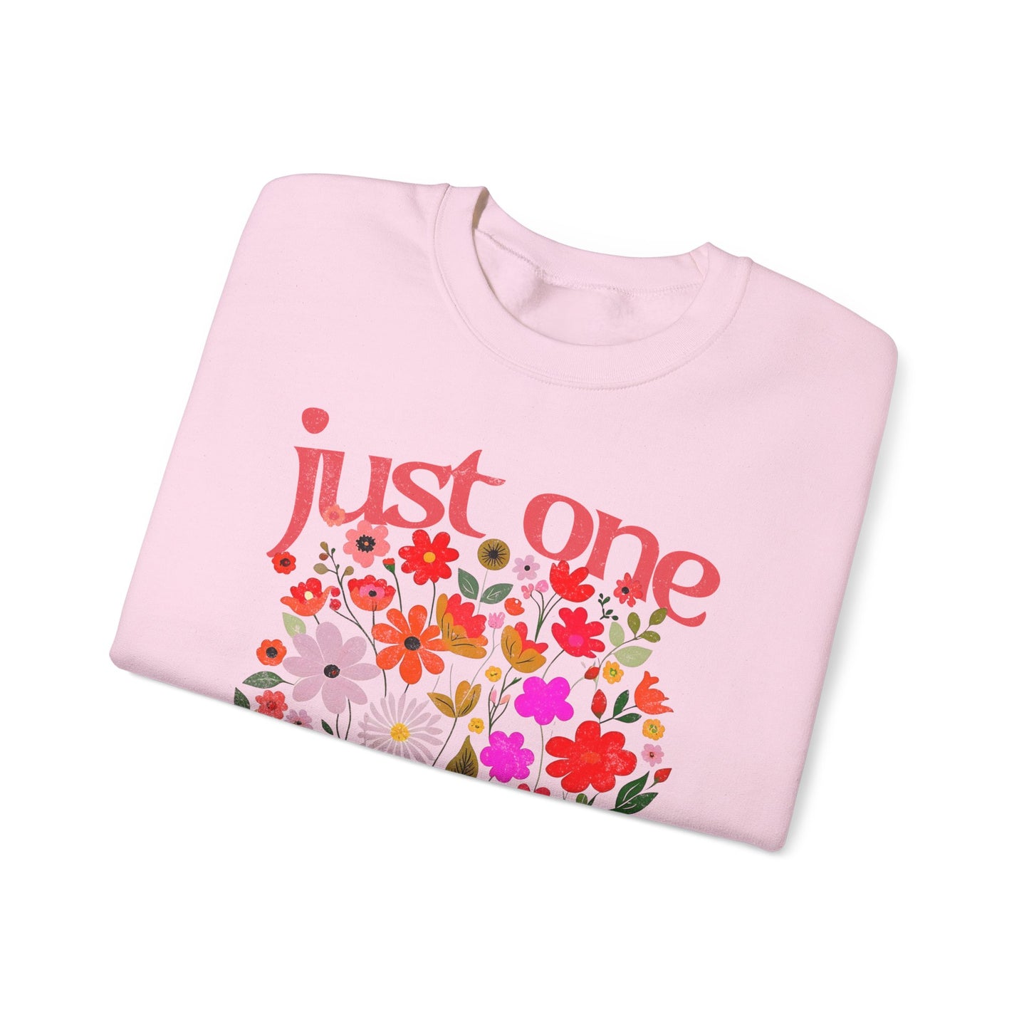 Just One More Chapter Sweatshirt, Book Club Book with Spring Flowers, Retro Trendy, Unisex Sweatshirt, Long Sleeve Pullover, Literary Gift,