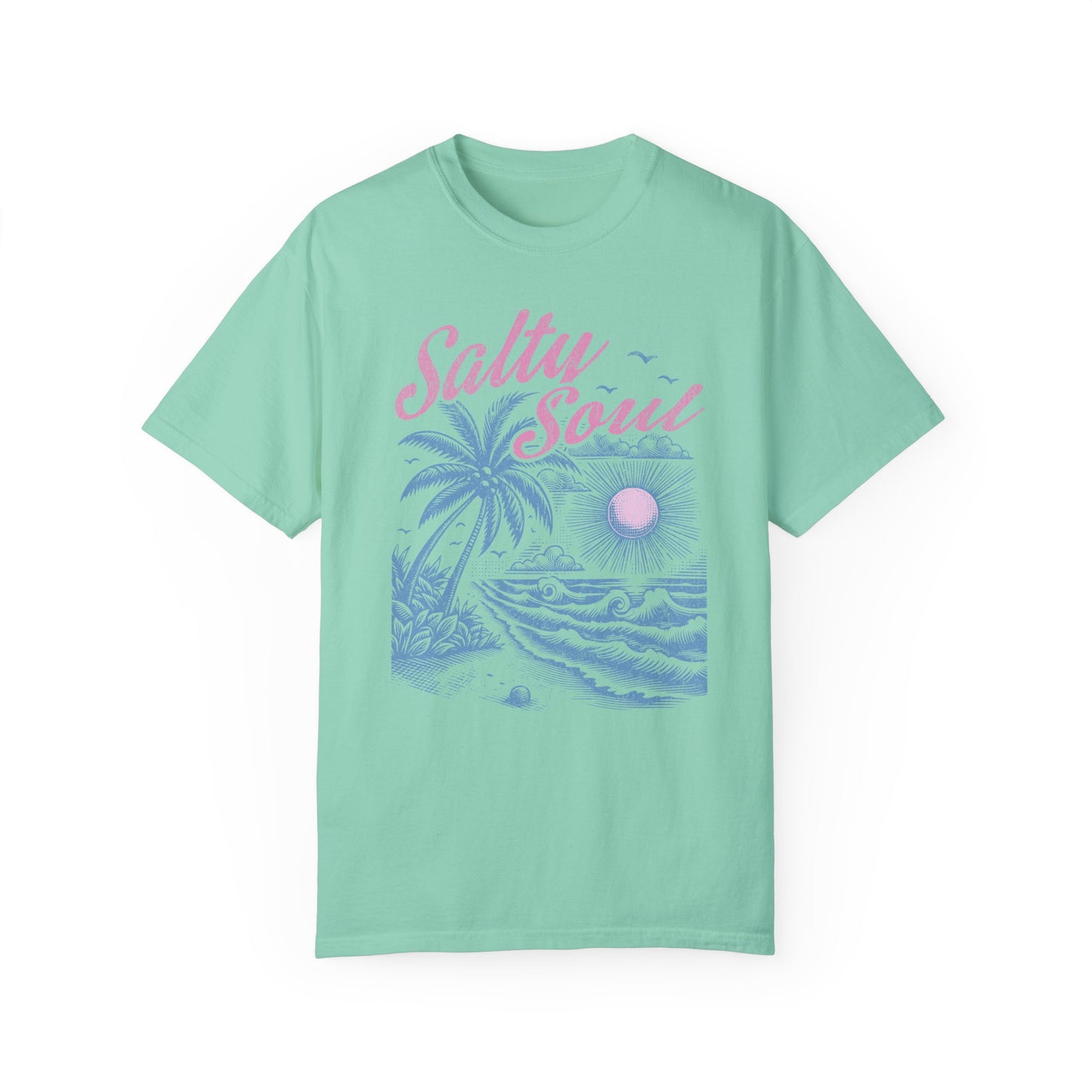 Salty Soul T-Shirt - Beach Summer Vacation Retro Trendy Unisex Tee, Spring Break Graphic Shirt, Coastal Vibes Clothing, Ocean Lover Gift