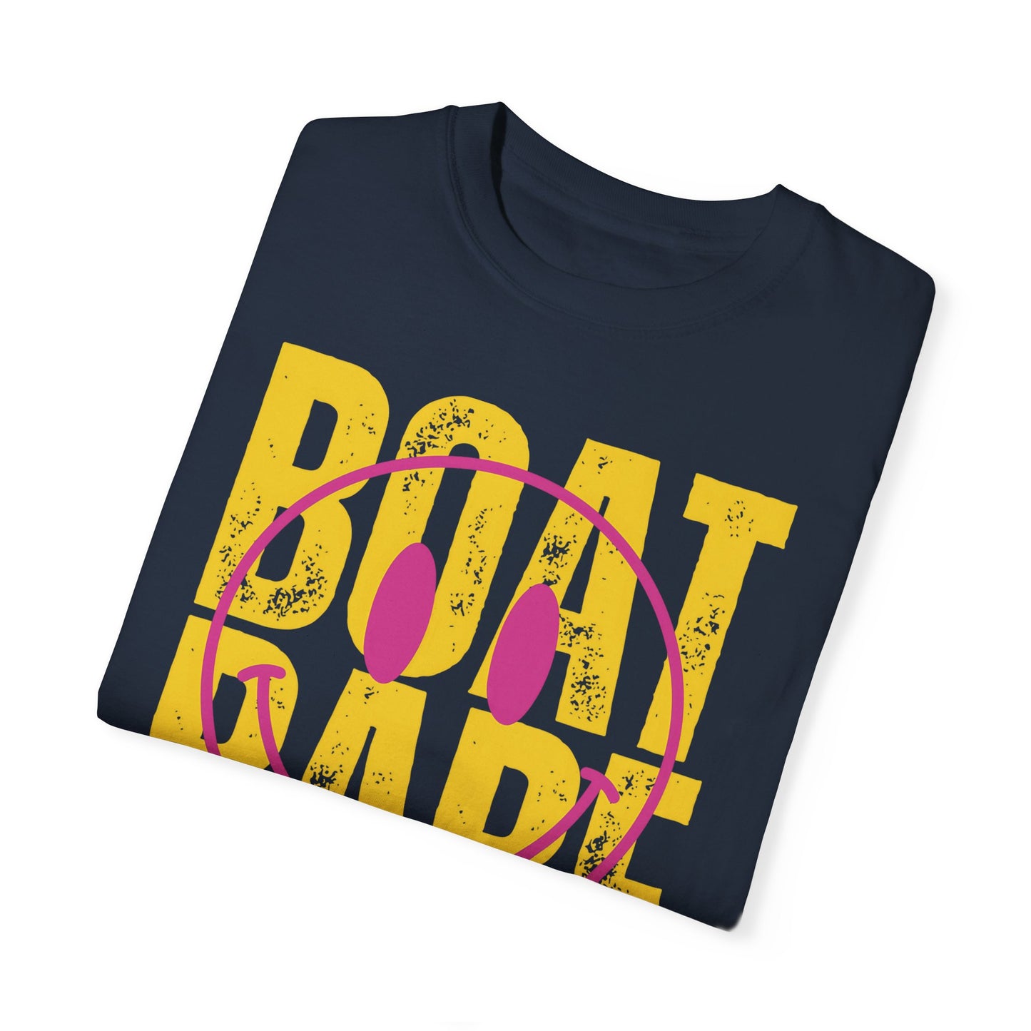 Copy of Boat Babe Summer Vacation T-shirt, Smiley Face Tee for Spring Break, Unisex Garment-Dyed Shirt, Girls Trip Tee