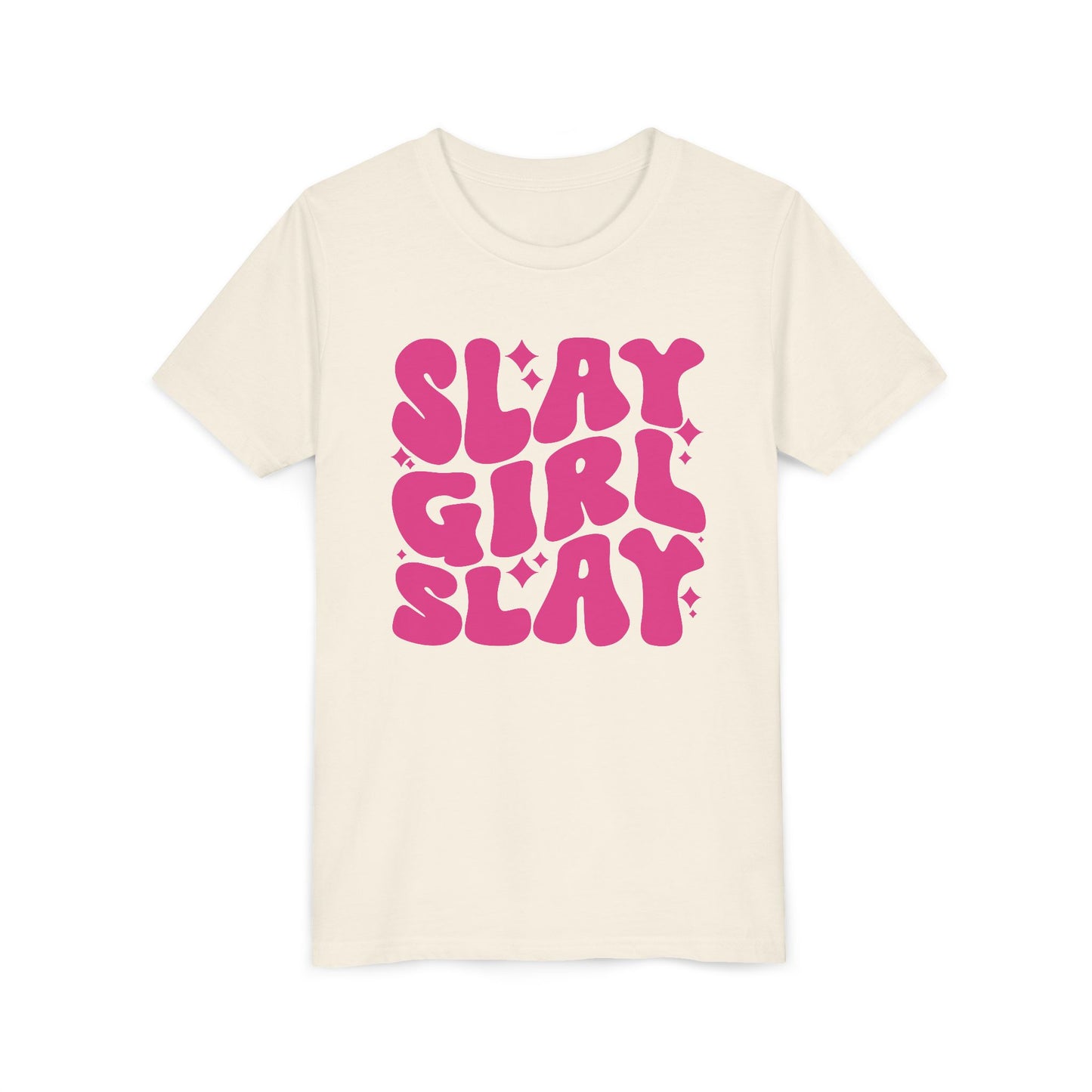 Slay Girl Slay Youth Tee - Pink, Empowerment Shirt, Kids Graphic T-Shirt, Girl Power Top, Inspirational Clothing