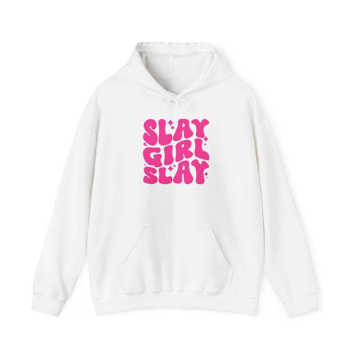 Slay Girl Slay Hoodie, Girl Empowerment Gift, Women's Activewear, Sports Hooded Sweatshirt, Feminist Apparel