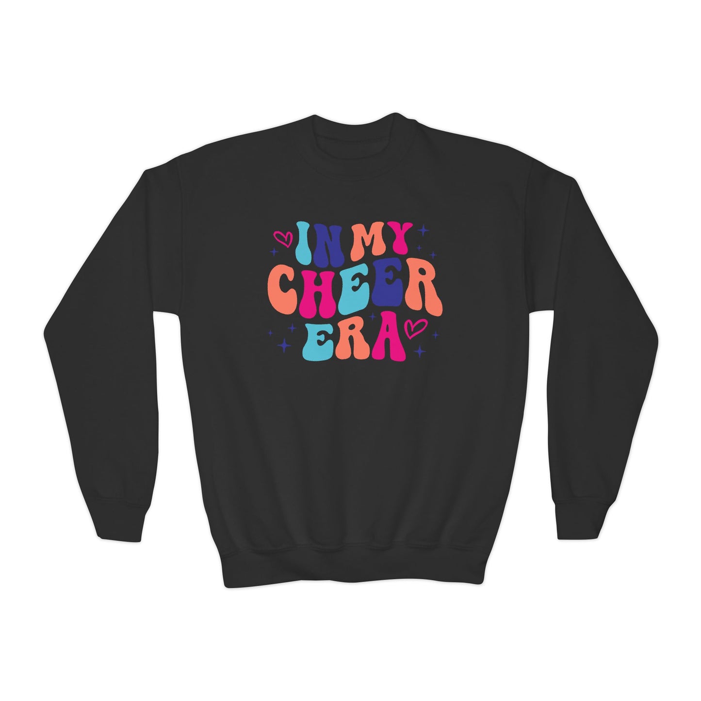 In My Cheer Era, Multi Colored, Youth Crewneck Sweatshirt