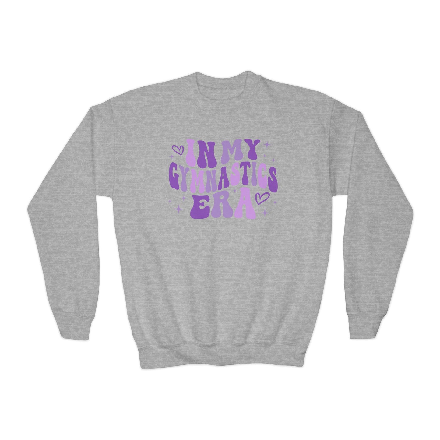 Purple Gymnastics Era Youth Crewneck Sweatshirt, Gift for Gymnast, Swifty, Gymnastics Lover, Long Sleeve Jumper