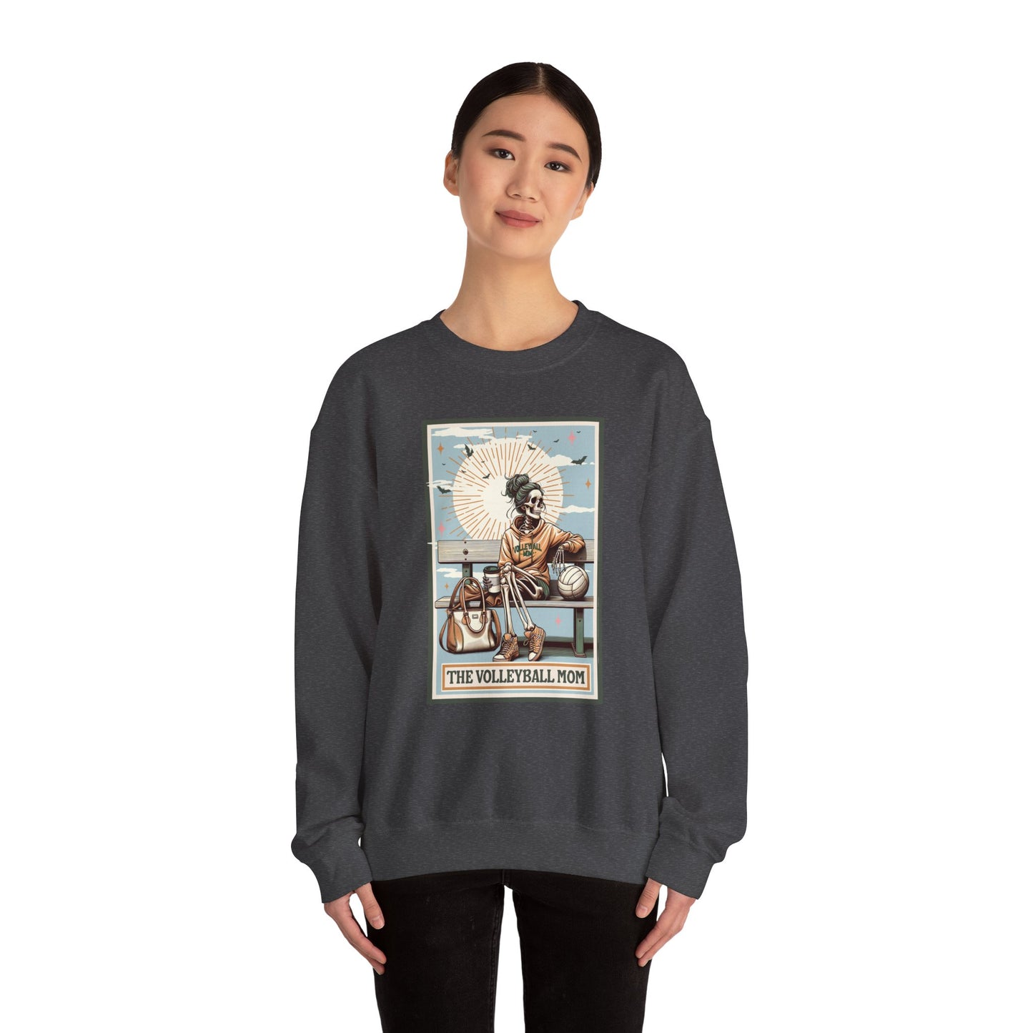 The Volleyball Mom, Unisex Heavy Blend™ Crewneck Sweatshirt