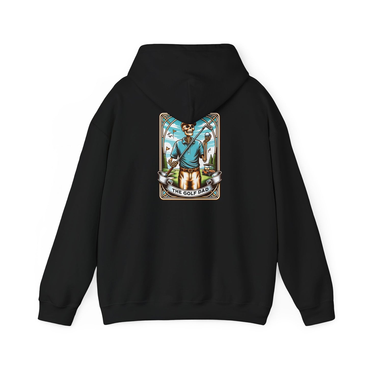 The Golf Dad Tarot Card Unisex Heavy Blend™ Hooded Sweatshirt