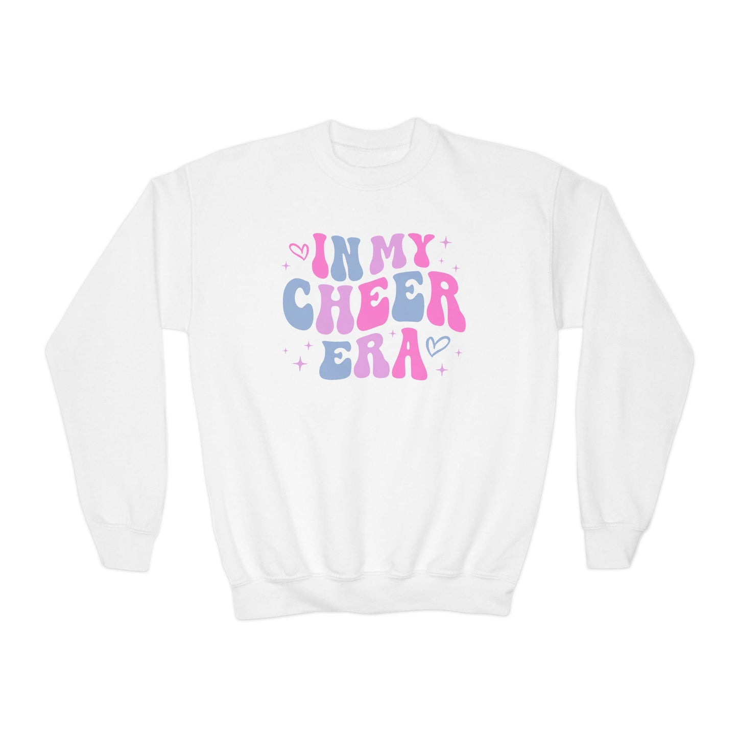 In My Cheer Era, Pastels, Youth Crewneck Sweatshirt