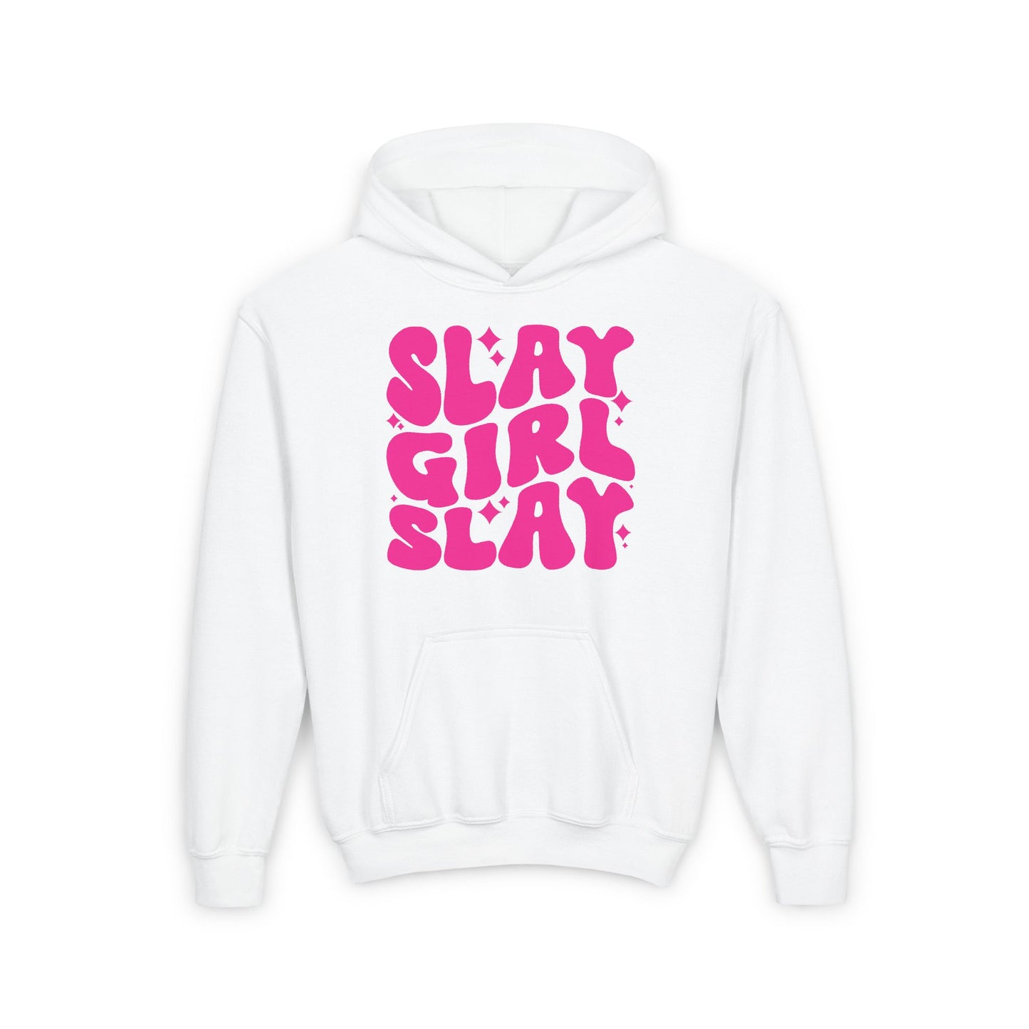 Slay Girl Slay Youth Hoodie, Girl Empowerment Sweatshirt, Gift for Her, Girl Power Pullover, Motivational Jumper, Sports Apparel