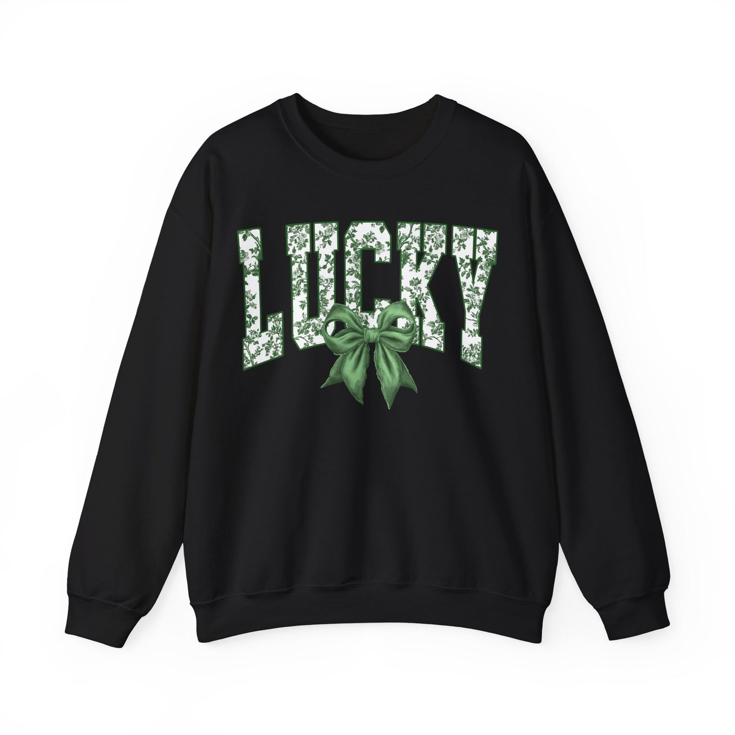 Retro Toile Lucky St Patrick's Day Sweatshirt, St Patricks day Coquette Pullover, Shamrock Crewneck, St Patrick's Day Apparel, Vintage St