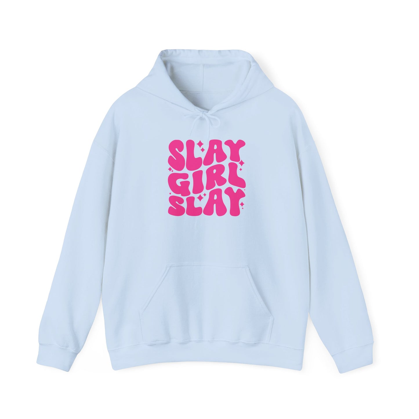 Slay Girl Slay Hoodie, Girl Empowerment Gift, Women's Activewear, Sports Hooded Sweatshirt, Feminist Apparel