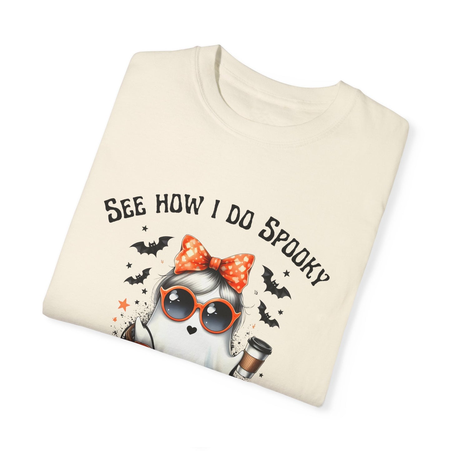 See How I Do Spooky, Very Demure, Very Cutesy T-shirt, Cute Girl Ghost Graphic Tee, Trending Shirts, Halloween Costume Party Shirt