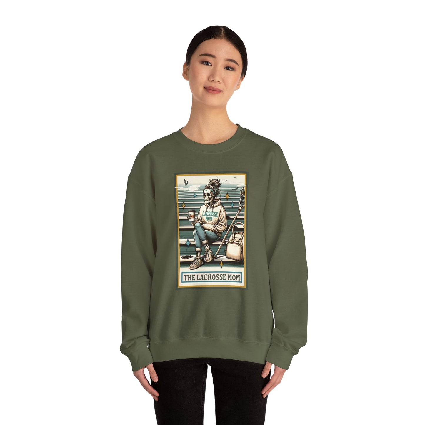 The Lacrosse Mom, Unisex Heavy Blend™ Crewneck Sweatshirt