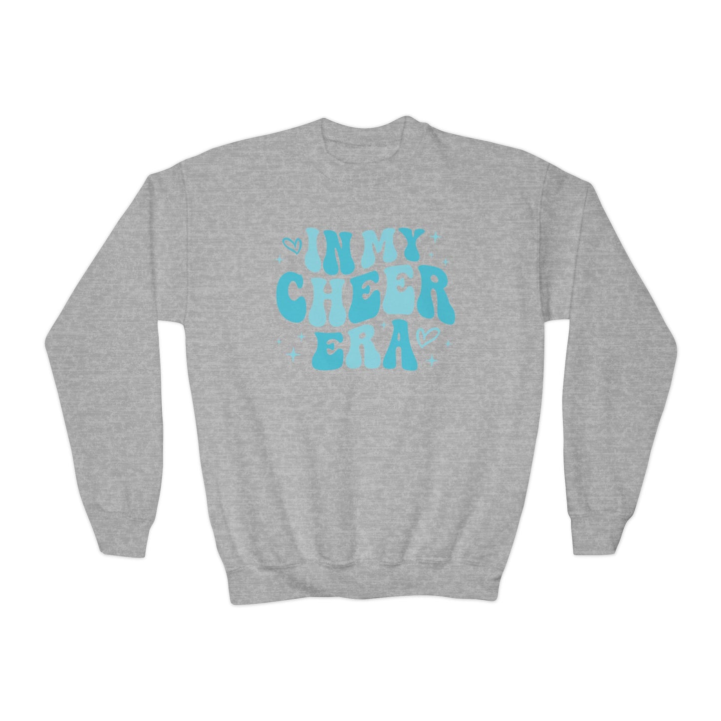 In My Cheer Era, Blue, Youth Crewneck Sweatshirt