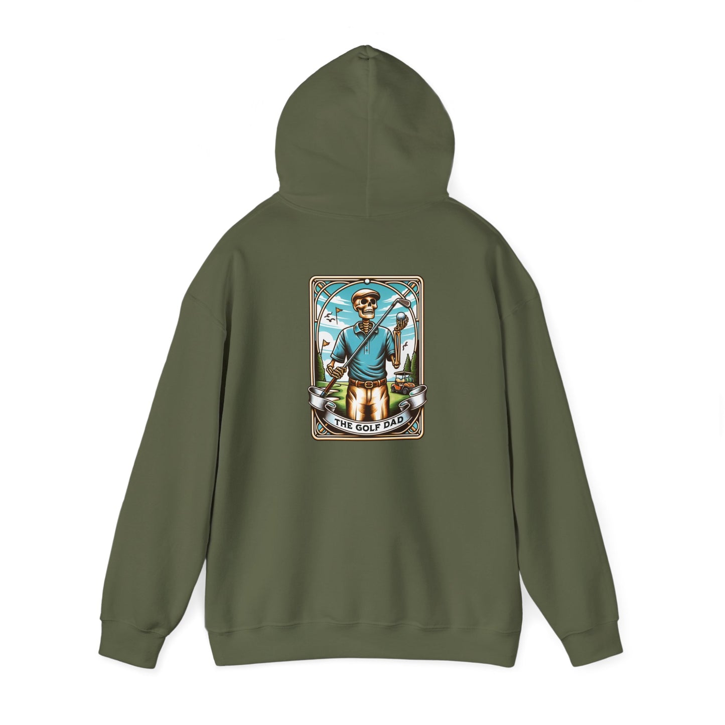 The Golf Dad Tarot Card Unisex Heavy Blend™ Hooded Sweatshirt