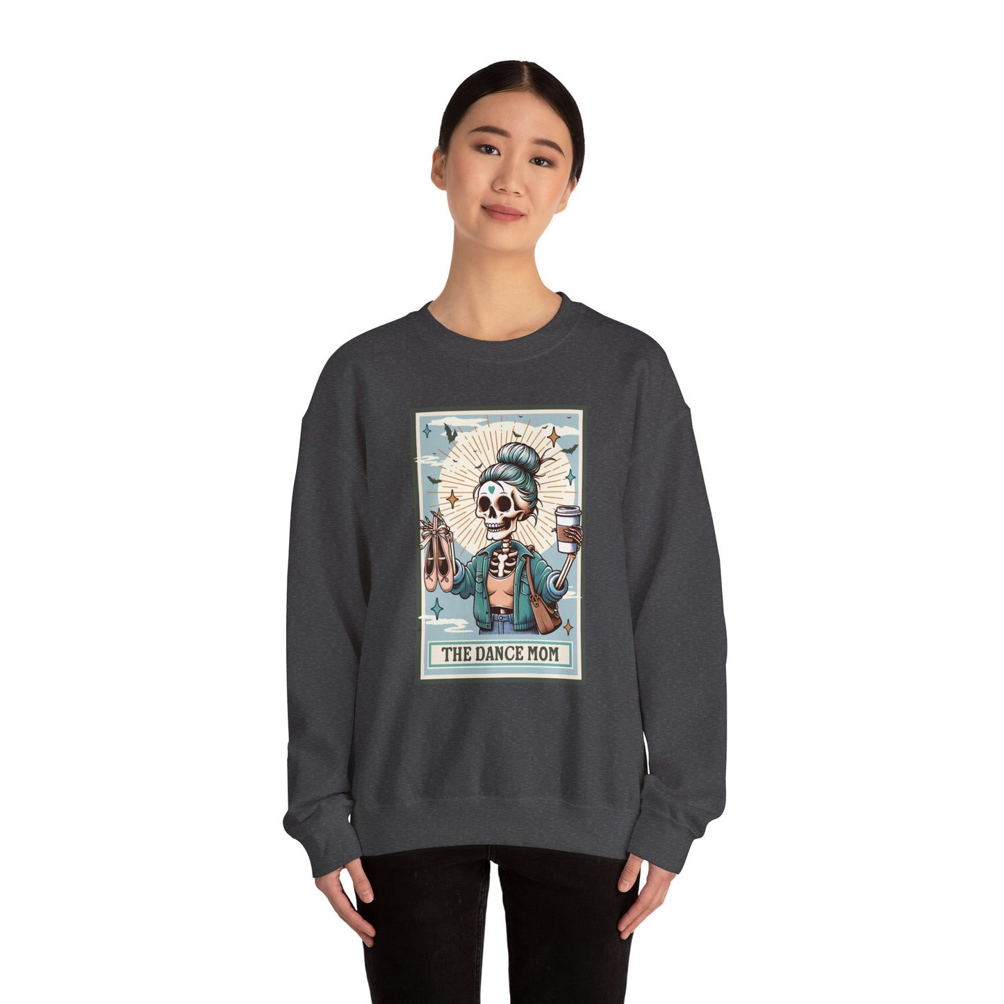 Dance Mom Tarot Card Sweatshirt, Unisex Crewneck Jumper, Dance Competition Gift, Dance Mom Apparel, Heavy Blend Pullover