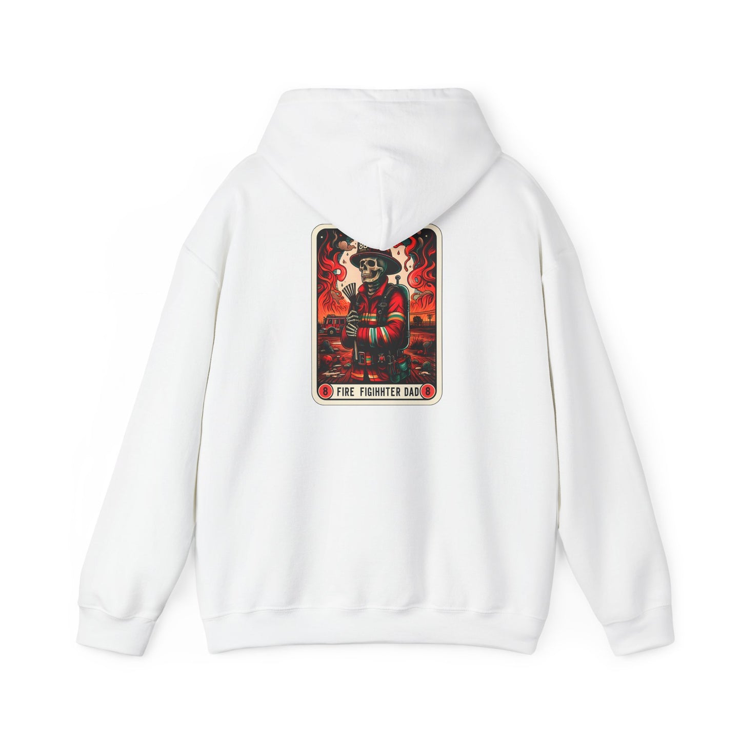 The Firefighter Dad Tarot Card Unisex Heavy Blend™ Hooded Sweatshirt