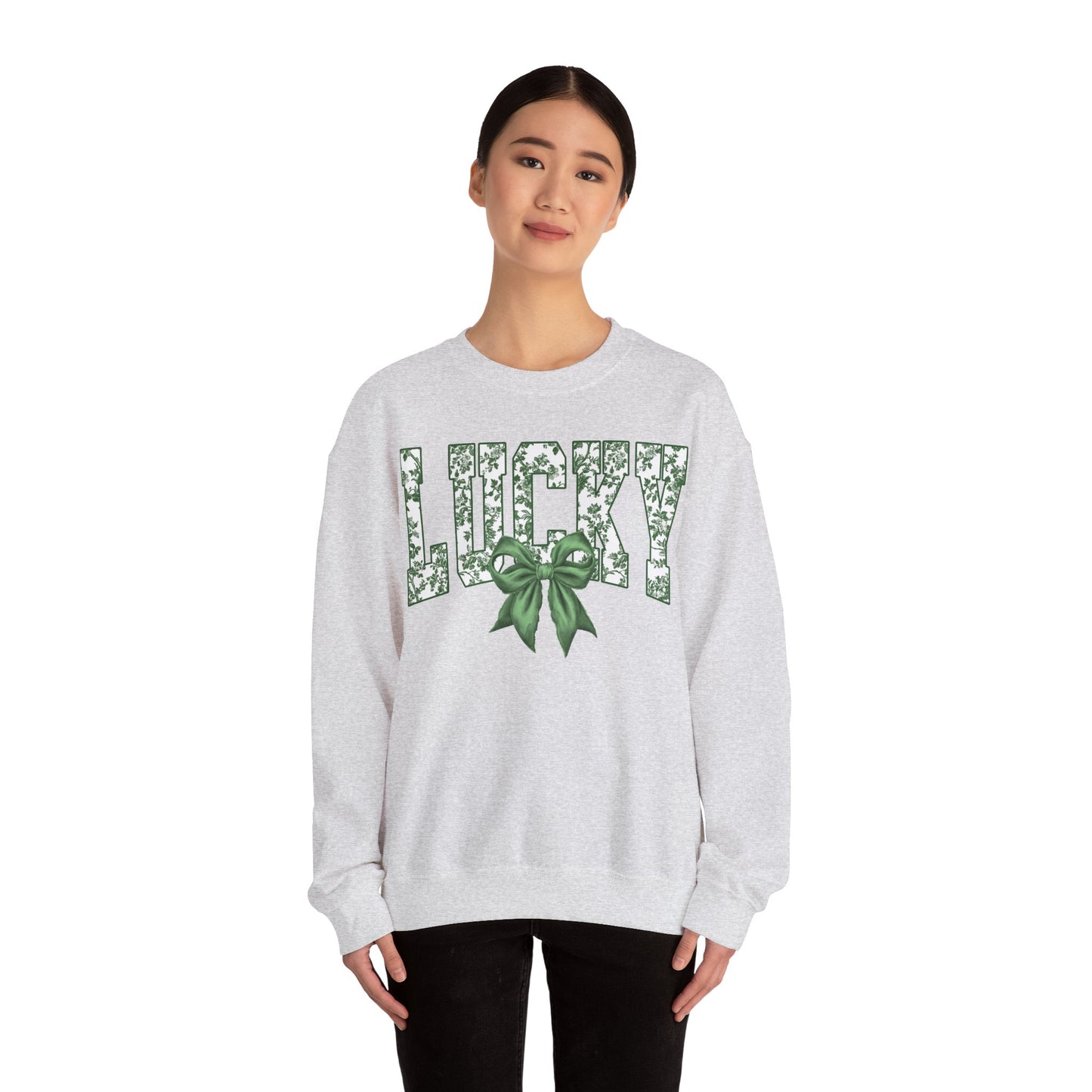 Retro Toile Lucky St Patrick's Day Sweatshirt, St Patricks day Coquette Pullover, Shamrock Crewneck, St Patrick's Day Apparel, Vintage St