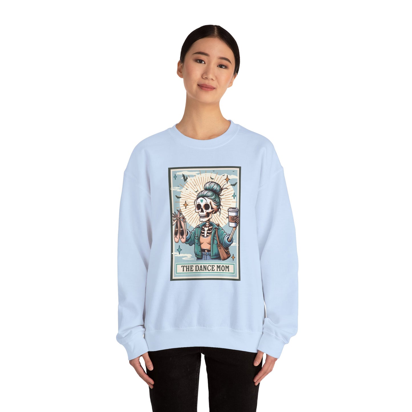 Dance Mom Tarot Card Sweatshirt, Unisex Crewneck Jumper, Dance Competition Gift, Dance Mom Apparel, Heavy Blend Pullover