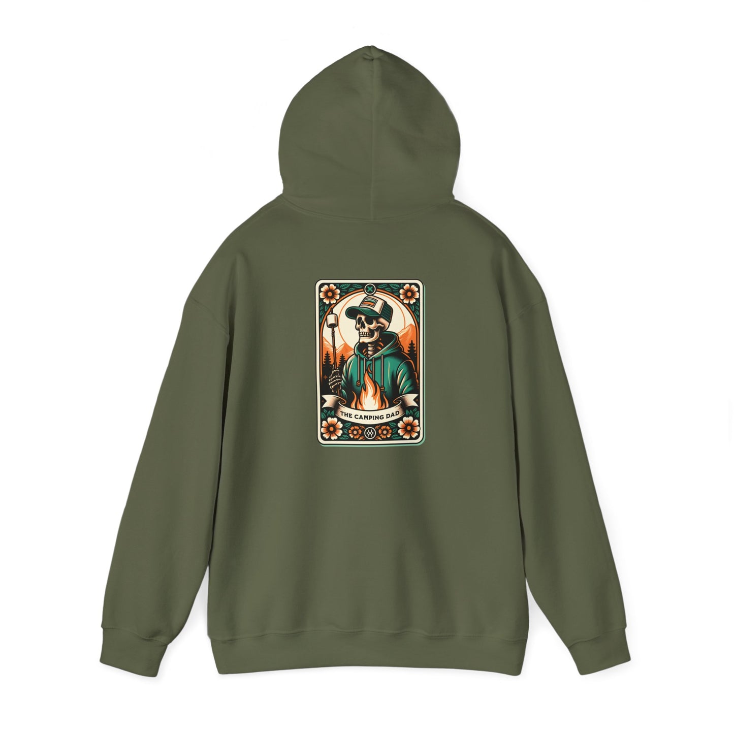 The Camping Dad Tarot Card Unisex Heavy Blend™ Hooded Sweatshirt