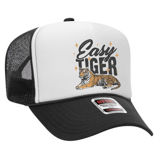 Easy Tiger Trucker Hat 🐅 Chill Graphic Snapback