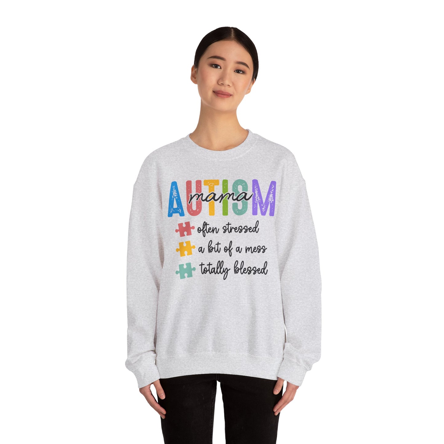 Autism Mama Coquette Sweatshirt, Retro Autism Bow, Autism Advocate, Special Education, Neurodiversity, Unisex Crewneck, Autism Awareness