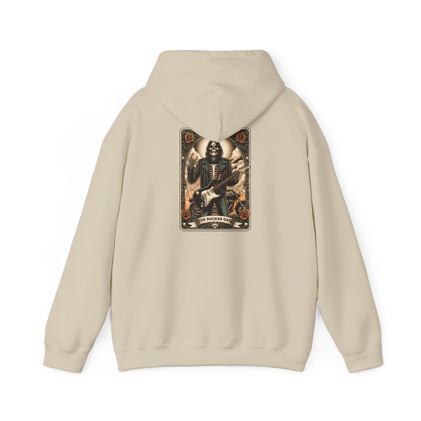 The Rocker Dad Tarot Card Unisex Heavy Blend™ Hooded Sweatshirt