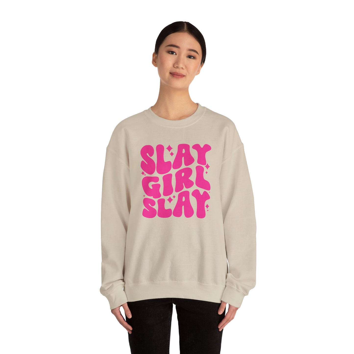 Slay Girl Slay Sweatshirt, Motivational Crewneck, Girl Empowerment Sporty Girl Boss Gift, Unisex Jumper, Fashion Statement