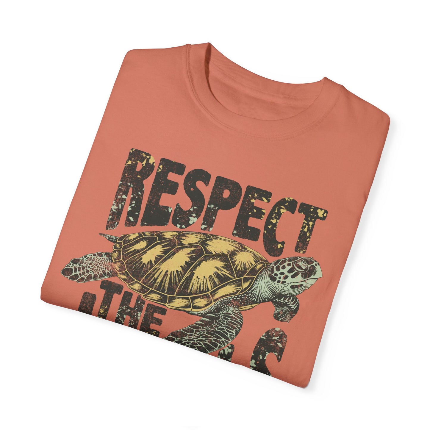 Respect The Locals TShirt, Island Life, Summer Tee, Sea Turtle Lover, Ocean, Wildlife - Unisex Garment-Dyed T-shirt, Island Tee, Beach