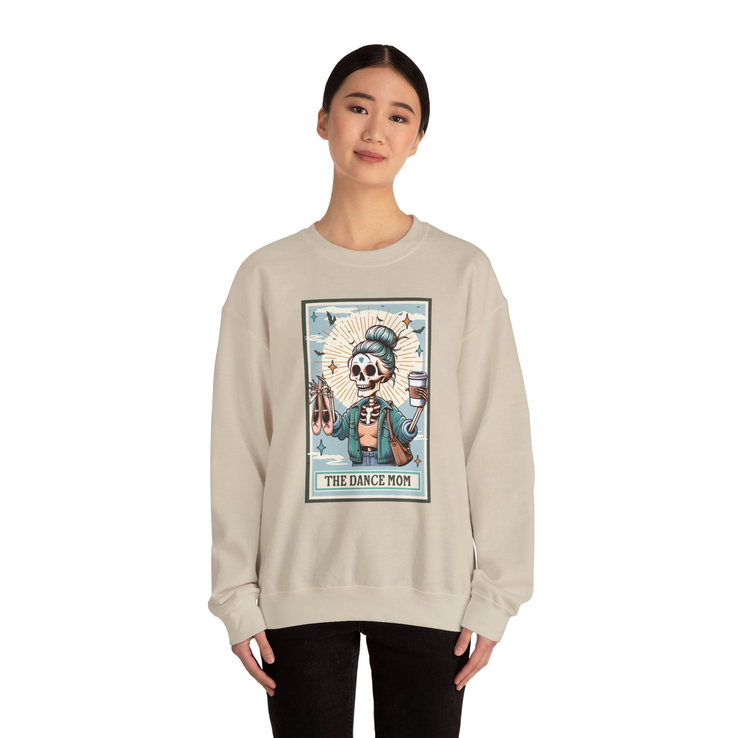 Dance Mom Tarot Card Sweatshirt, Unisex Crewneck Jumper, Dance Competition Gift, Dance Mom Apparel, Heavy Blend Pullover