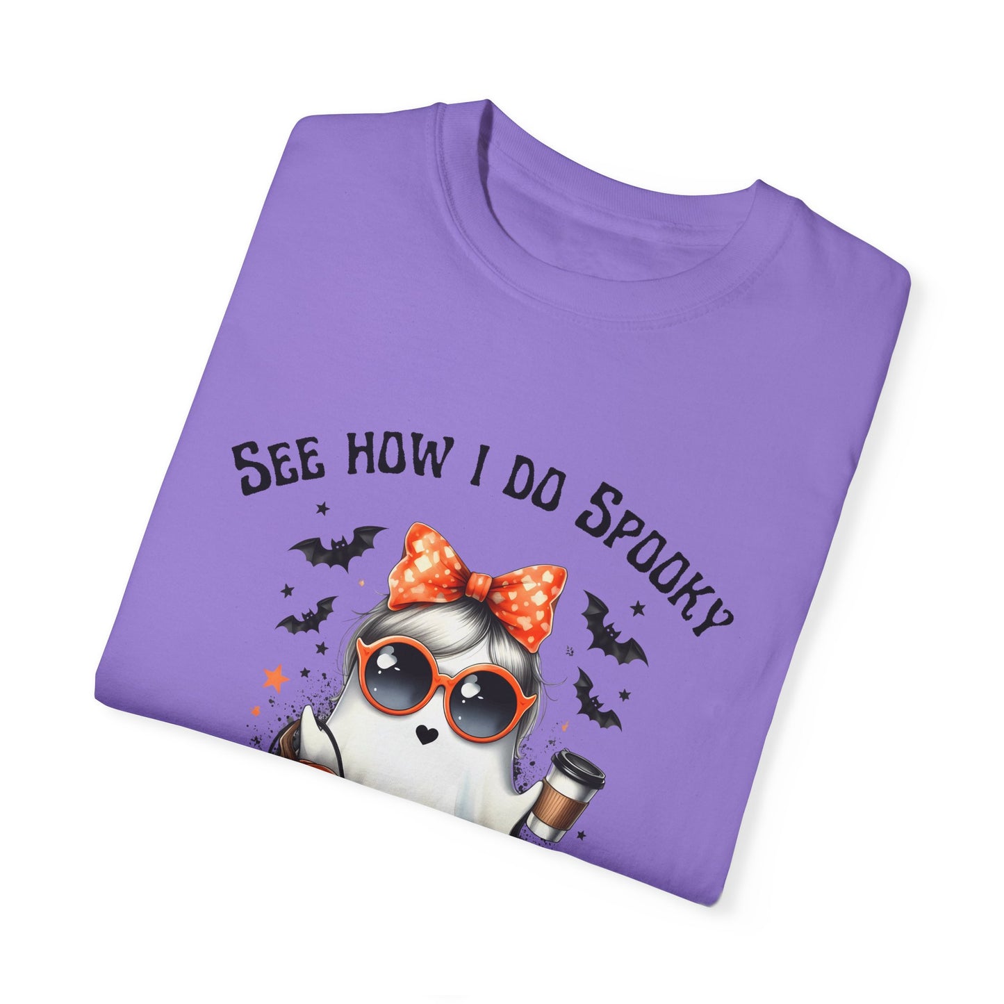 See How I Do Spooky, Very Demure, Very Cutesy T-shirt, Cute Girl Ghost Graphic Tee, Trending Shirts, Halloween Costume Party Shirt