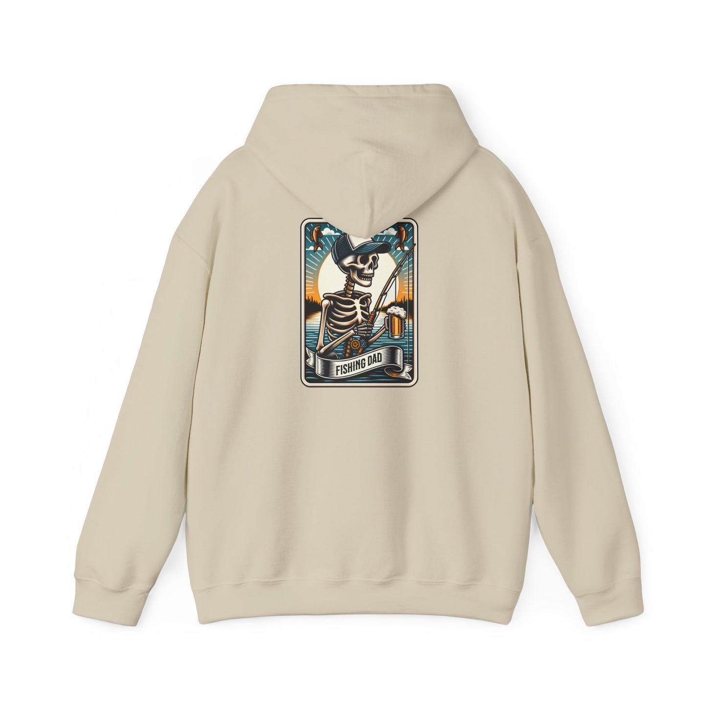 The Fishing Dad Tarot Card Unisex Heavy Blend™ Hooded Sweatshirt