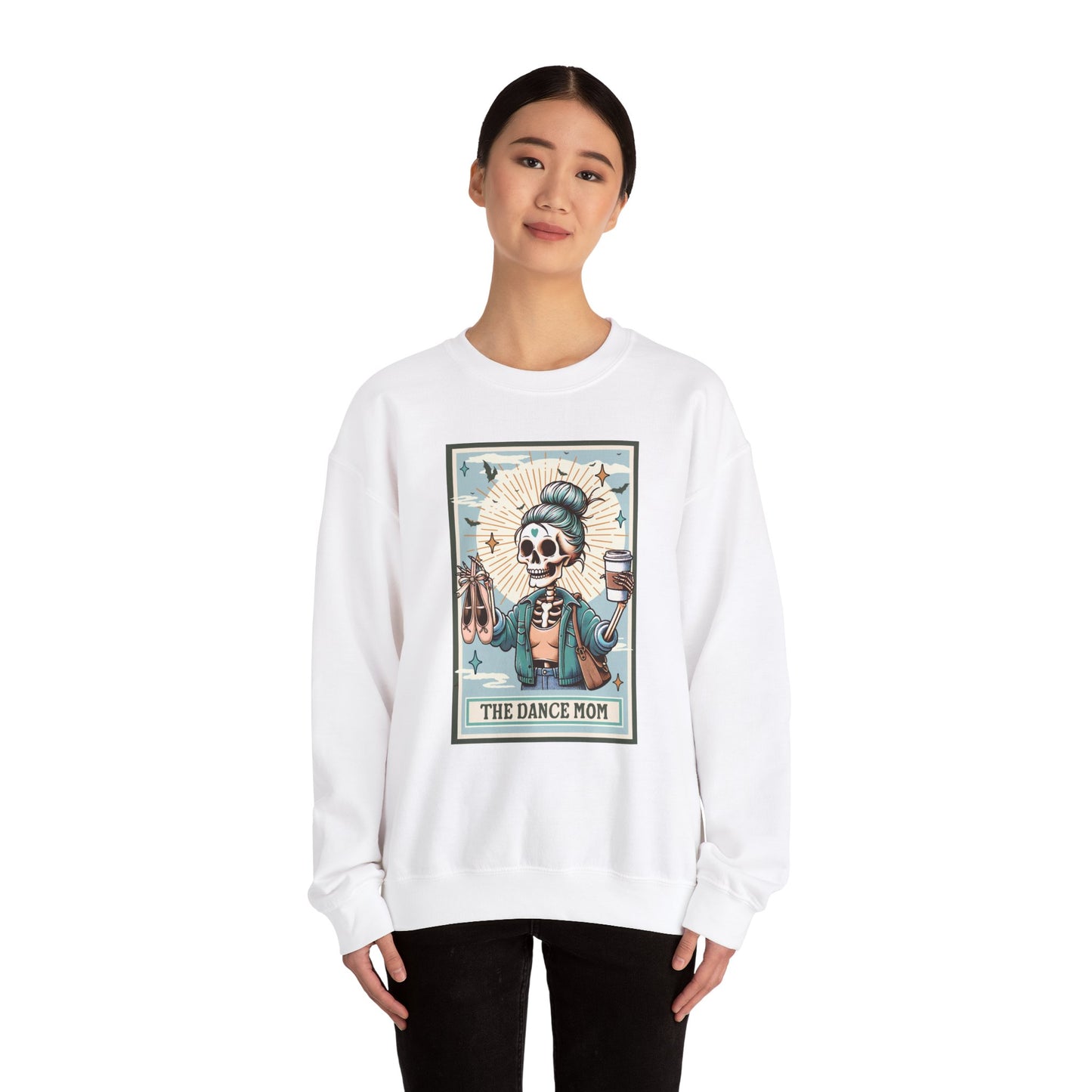 Dance Mom Tarot Card Sweatshirt, Unisex Crewneck Jumper, Dance Competition Gift, Dance Mom Apparel, Heavy Blend Pullover