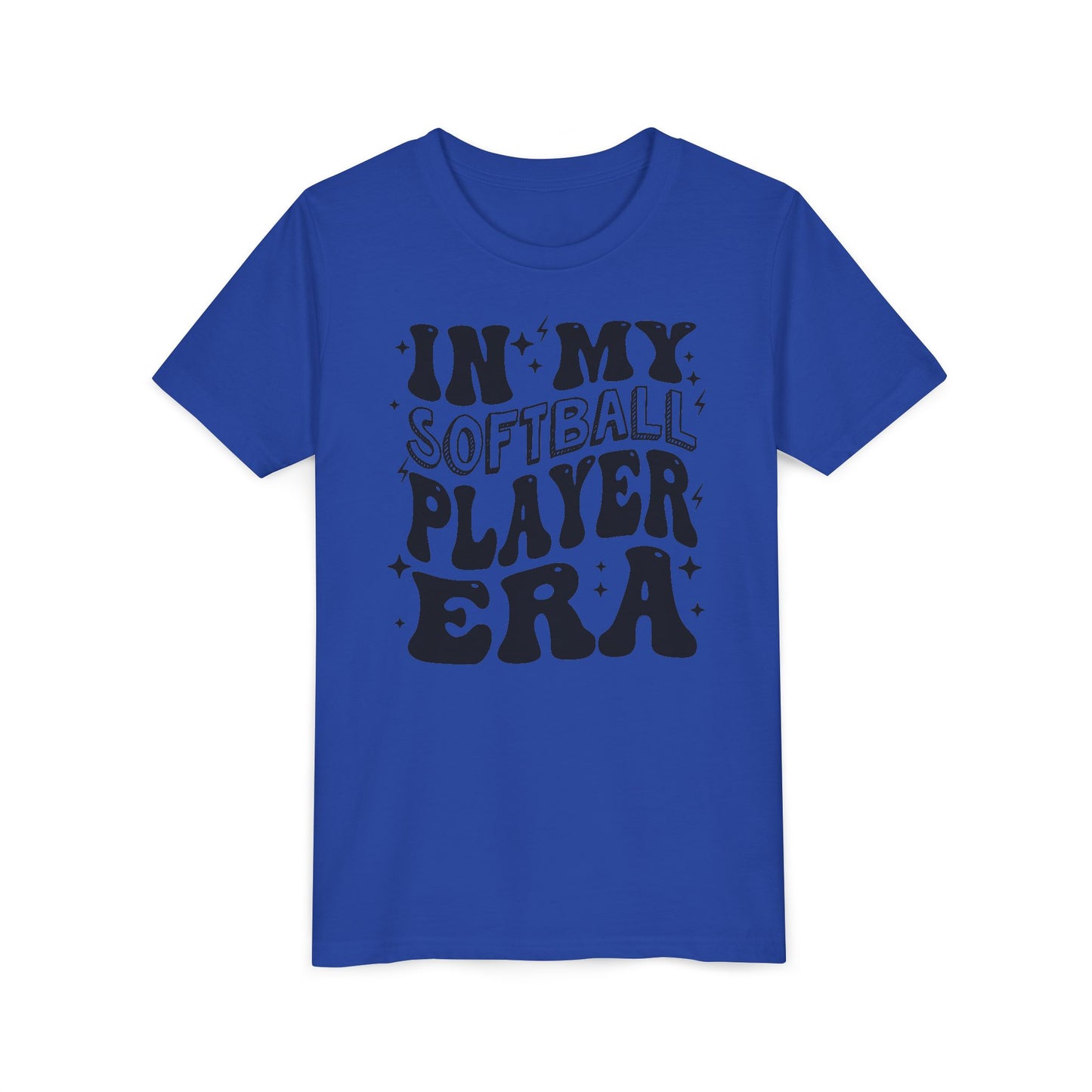 In My Softball Player Era Youth Tee, Softball Player Gift, Softball T-Shirt, Colorful Youth Shirt, Sports Fan Tee