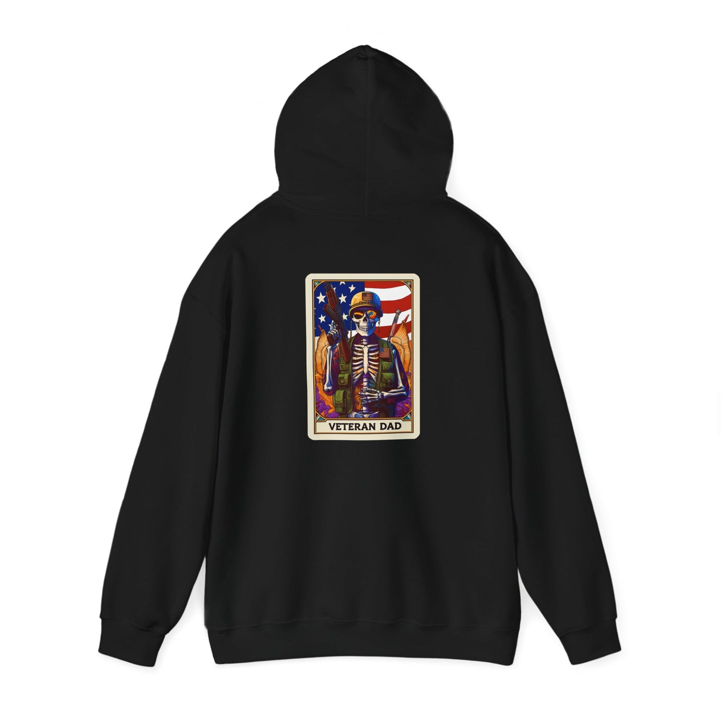 The Vetran Dad Tarot Card Unisex Heavy Blend™ Hooded Sweatshirt