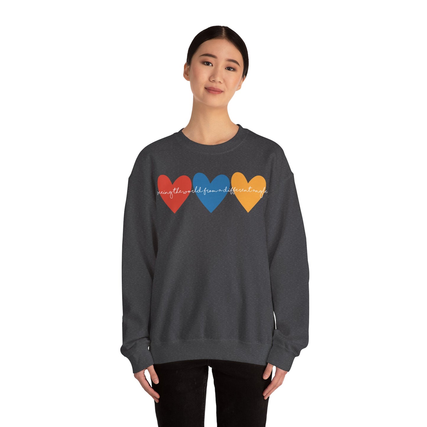 Autism Awareness Retro Heart Sweatshirt, Crewneck, Autism Mama, Advocate, Special Education, Neurodiversity