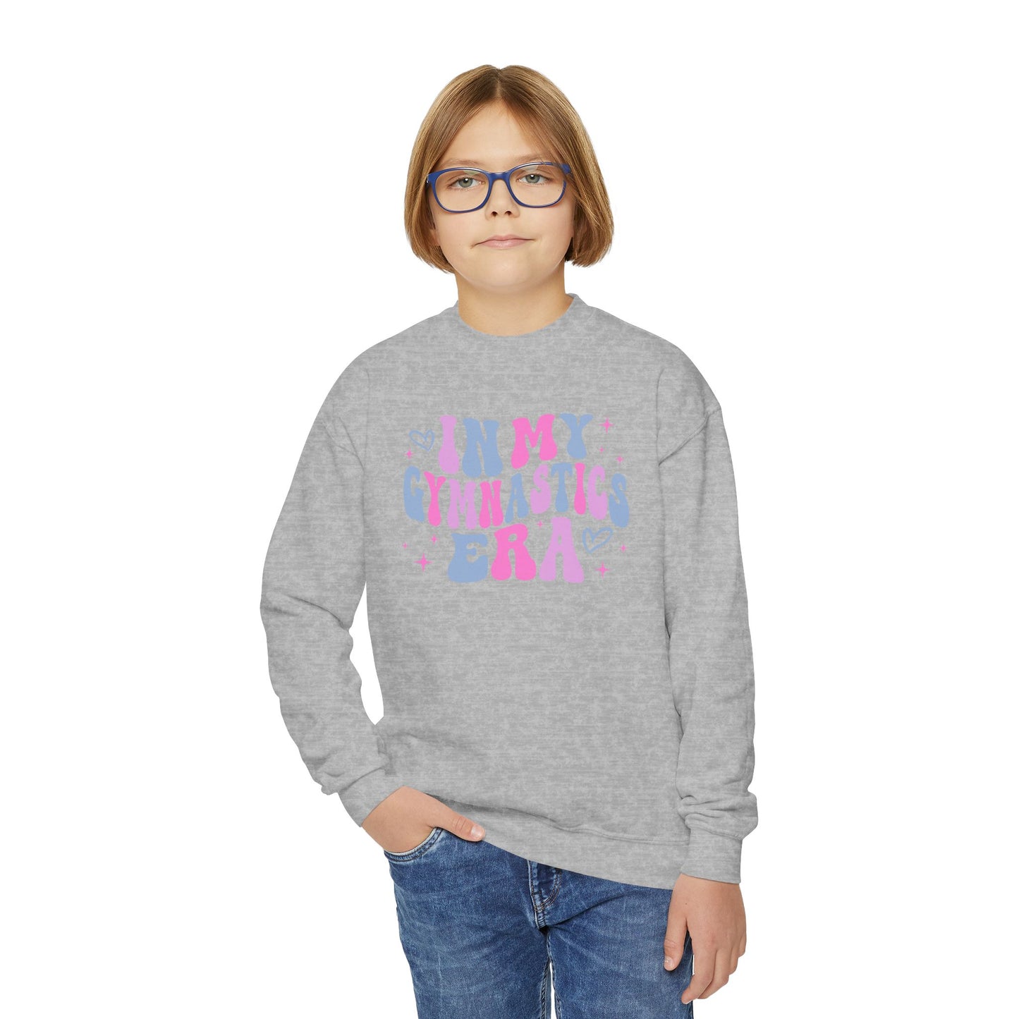 Swifty Gymnastics Pastels Youth Crewneck Sweatshirt, Gymnast Gift for Her, Gymnastics Wear, Soft Sweatshirt