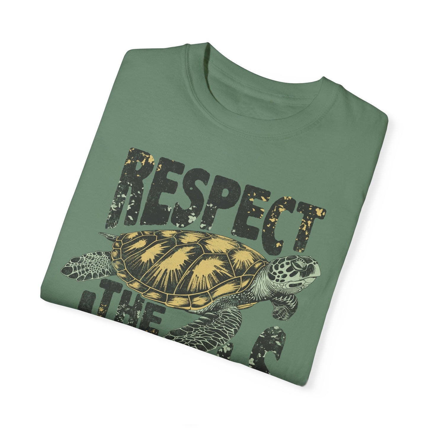 Respect The Locals TShirt, Island Life, Summer Tee, Sea Turtle Lover, Ocean, Wildlife - Unisex Garment-Dyed T-shirt, Island Tee, Beach